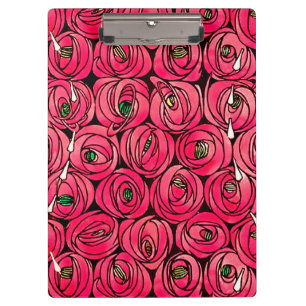 Pranchetas Rosa Art Nouveau Rennie Macintosh Graphic