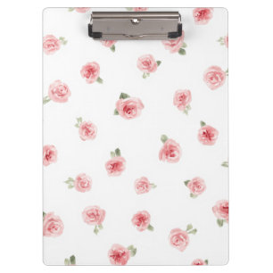 Pranchetas Rosa Bebê Rosa Aguarela Floral Vintage Rosa Branca