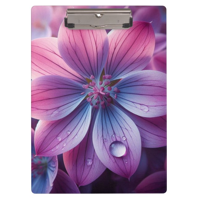 Pranchetas Rosa Floral e Lilás Roxo (Frente)