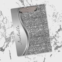 Rosa Glam Bling Personalizado Monograma Brilho Dou