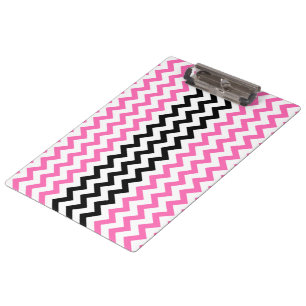 Pranchetas Rosa quente e preto Chevron por Shirley Taylor