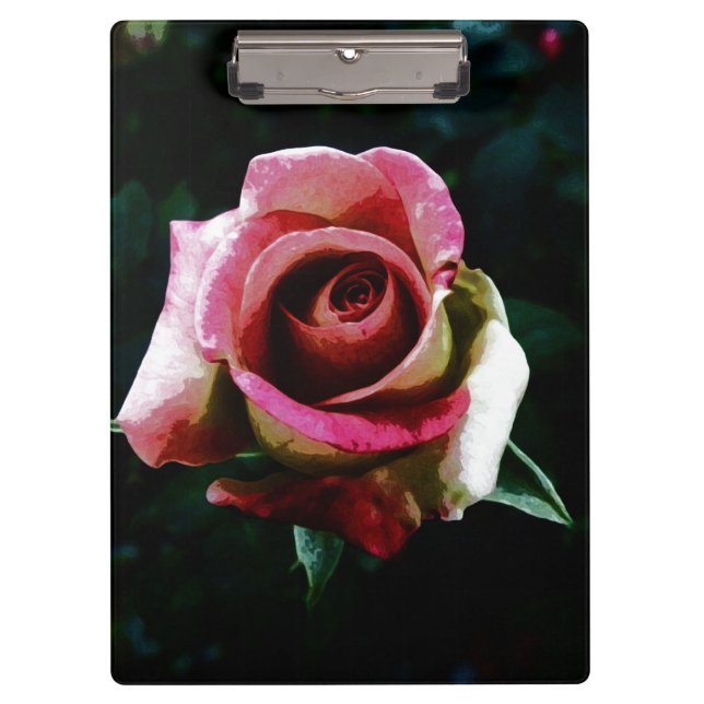 Pranchetas Rosa vermelha pintada a óleo (Frente)