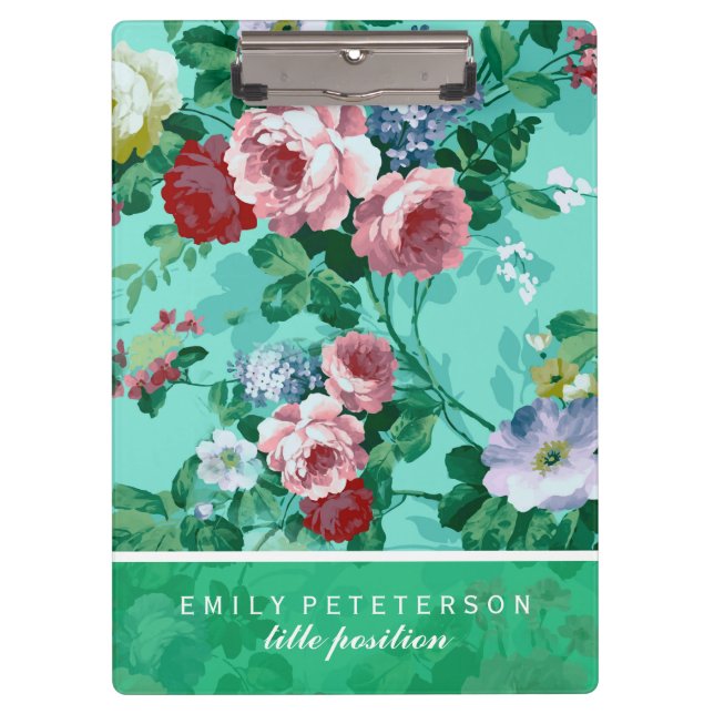 Pranchetas Rosas e flores coloridas (Frente)