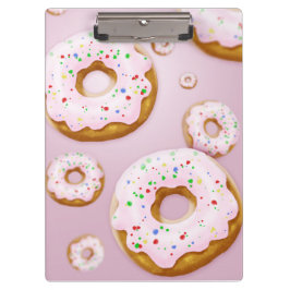 Pranchetas Rosquinhas cor-de-rosa com padrão Sprinkles