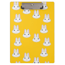 Rostos bonitos de coelho em laranja