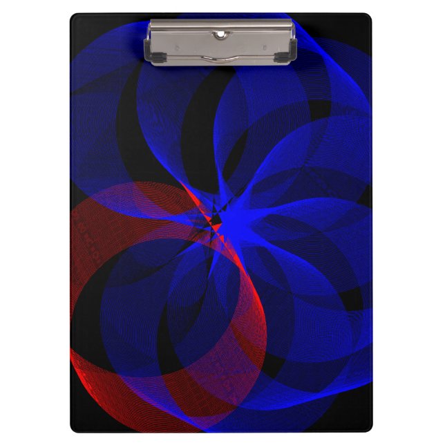 Pranchetas Rotating Blue Accent Geometric Clipboard (Frente)