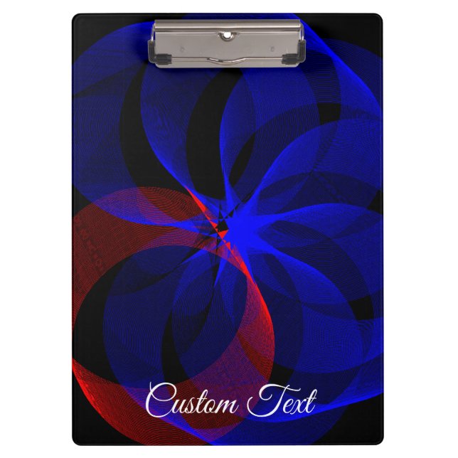 Pranchetas Rotating Blue Accent Geometric Clipboard (Frente)