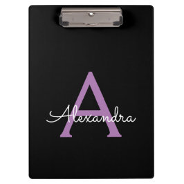 Pranchetas Rótulo de Monograma de Nome de Menina com Letra de
