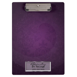 Pranchetas Roxo Damask Remoinho Elegante chique Glam Personal