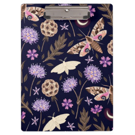 Pranchetas Roxo Floral | Moth Clipboard