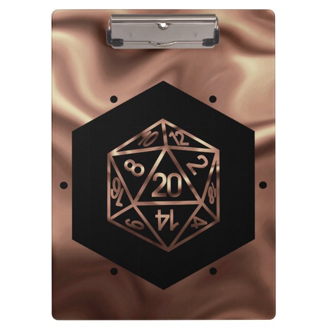 Pranchetas RPG Dice | Copper Fantasy Retro Tabletop PnP Gamer (Frente)