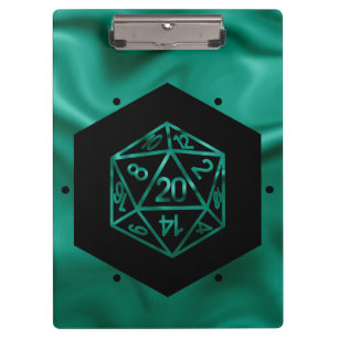 Pranchetas RPG Dice   Emerald Fantasy Tabletop Retro Gamer