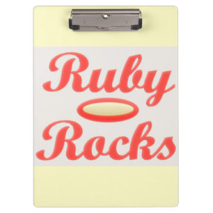 PRANCHETAS RUBY ROCKS RED E CREAM CLIPBOARD