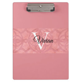 Pranchetas Ruddy Pink Batik Name Monogrammed