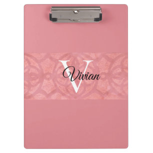 Pranchetas Ruddy Pink Batik Name Monogrammed