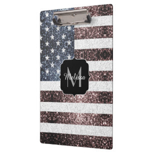 Pranchetas Russo Red White Blue Sparkles Estados Unidos bande