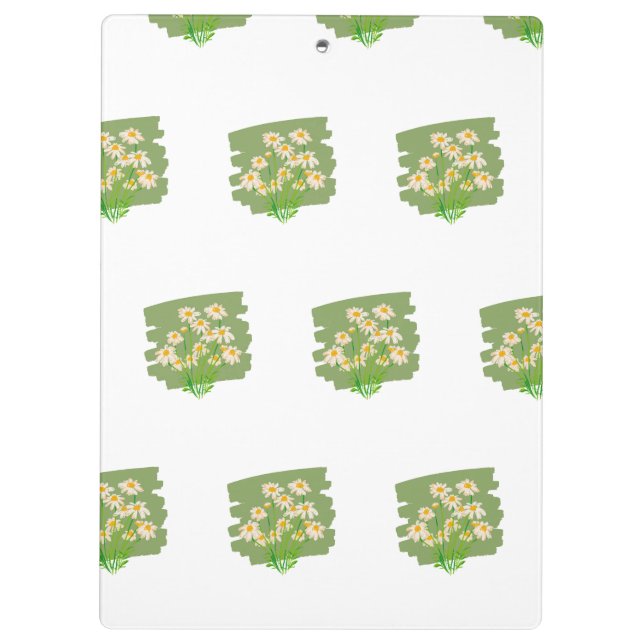 Pranchetas Rustic Floral Design on Green Background (Verso)