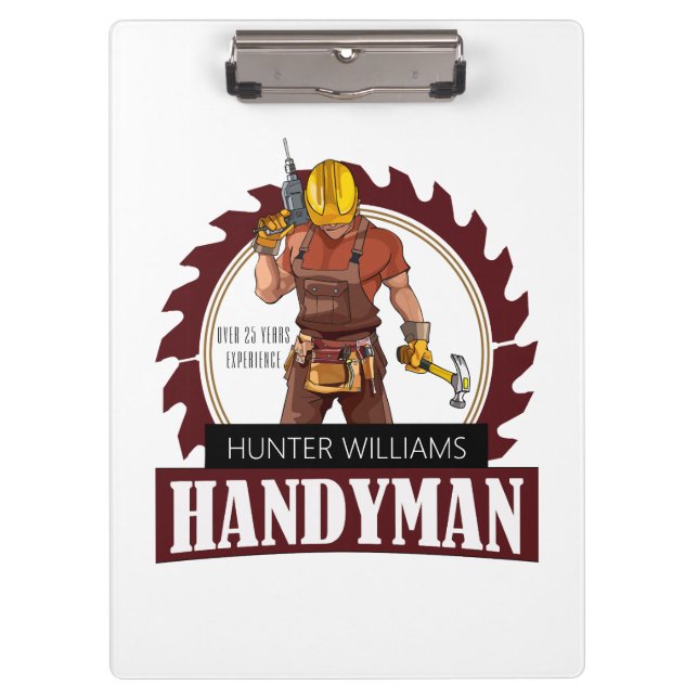 Pranchetas Rustic Repairman Construction Handyman Modern (Frente)