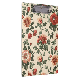 Pranchetas Rústico Jardim Bloom - Padrão Floral Vermelho Vint