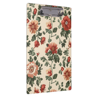 Pranchetas Rústico Jardim Bloom - Padrão Floral Vermelho Vint
