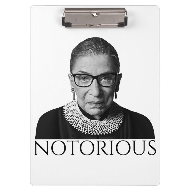 Pranchetas Ruth Bader Ginsburg P&B Notória (Frente)