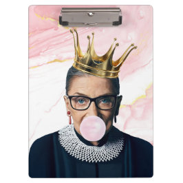 Pranchetas Ruth Bader Ginsburg soprando chiclete rosa