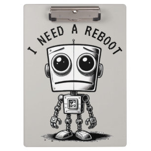 Pranchetas Sad Robot - Preciso De Uma Reinicialização