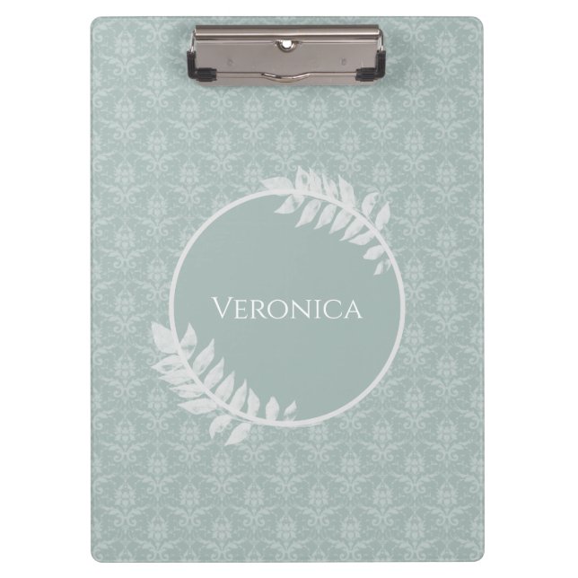 Pranchetas Sage Green Elegant Damask (Frente)