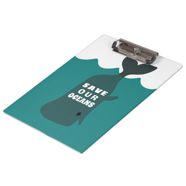 Pranchetas Salve nossa baleia de arte ambiental dos oceanos (Inclinado)