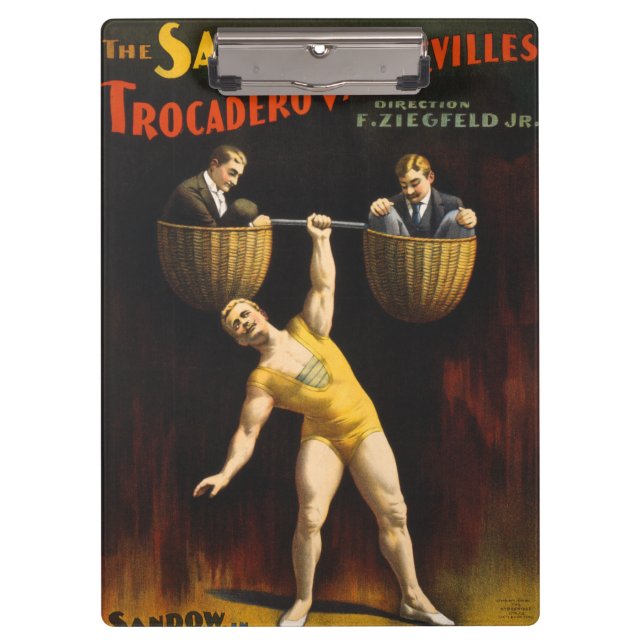 Pranchetas Sandow Eugen Sandow Vaudeville Weightlifter (Frente)