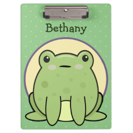 Pranchetas Sapo Verde Kawaii Personalizado