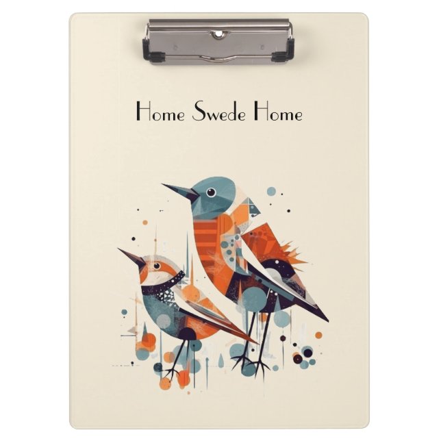 Pranchetas Scandi Aviary Duet, personalizado (Frente)