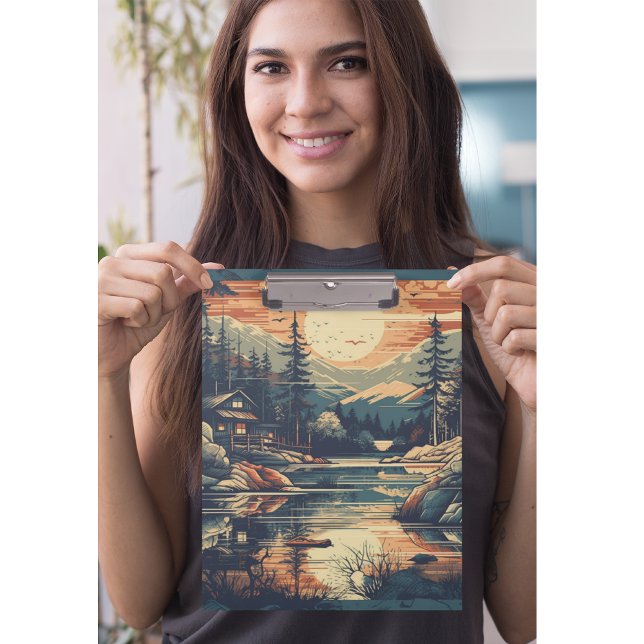 Pranchetas Scandinávia Retro Art Mountain Home (Criador carregado)