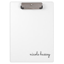 Pranchetas Script Branco | Na moda Monograma Moderno Minimali