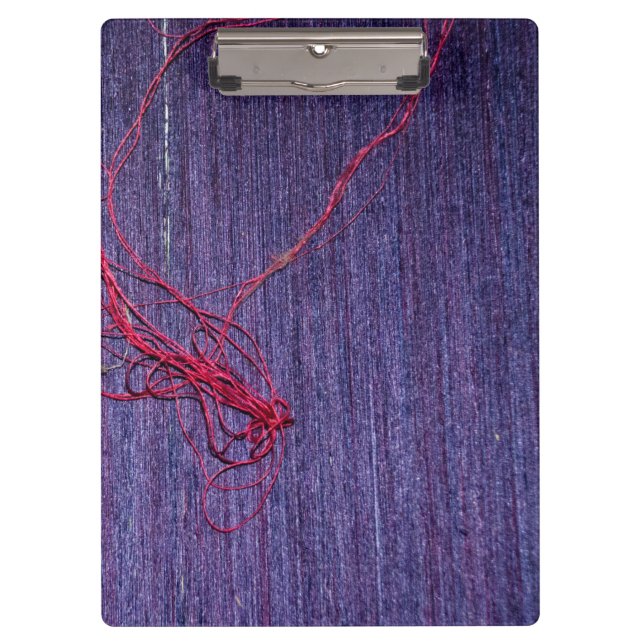 Pranchetas Seda Azul Tailandesa Feita Manuscrita Com Thread V (Frente)