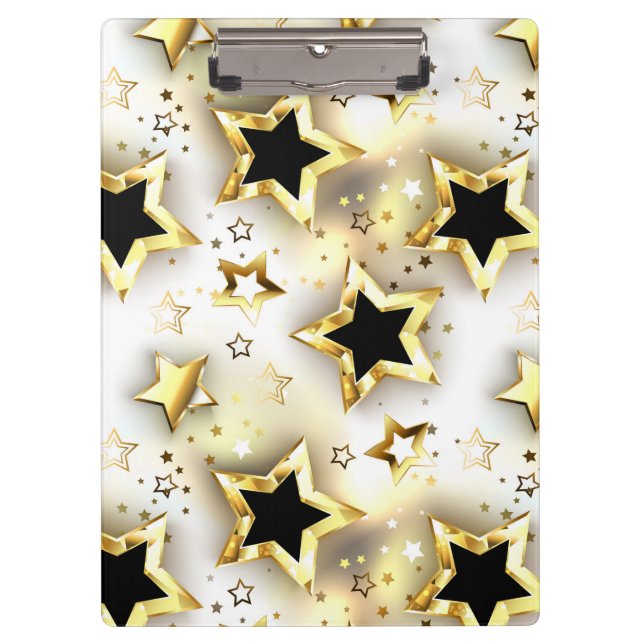 Pranchetas Sem costura leve com estrelas douradas (Frente)