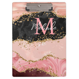 Pranchetas Sequências Pretas e Rosa Agitam