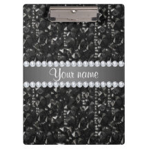 Sequins e diamantes pretos do falso