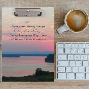 Pranchetas Serenity Prayer Pink Seascape Foto Sunset