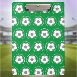 Pranchetas Seu Time de Futebol em Verde Treinador de Futebol