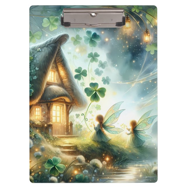 Pranchetas Shamrock Fairy Cottage Glow (Frente)