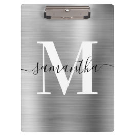 Pranchetas Signature Monograma Silver Shimmer Foil