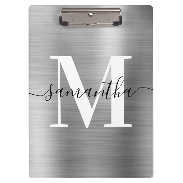 Pranchetas Signature Monograma Silver Shimmer Foil (Frente)