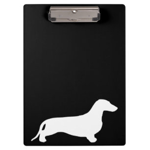 Pranchetas Silhueta de Dachshund branca + suas ideias
