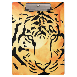 Pranchetas Silhuette de Tigre Preto e Branco