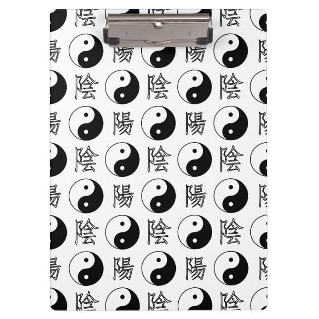 Pranchetas Símbolo branco Yinyang Padrão chinês (Frente)