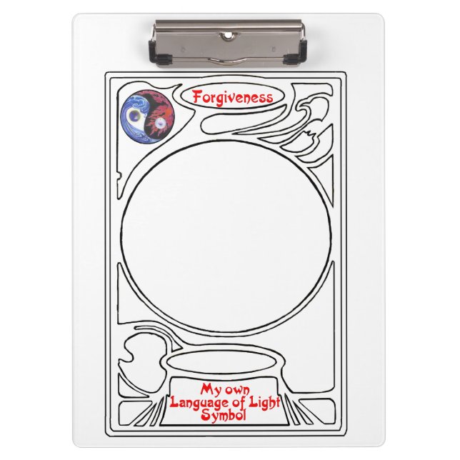 Pranchetas Símbolo de rabiscar o perdão (Frente)