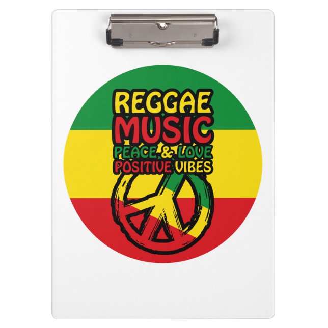 Pranchetas Símbolo de Reggae e Paz com citações positivas (Frente)