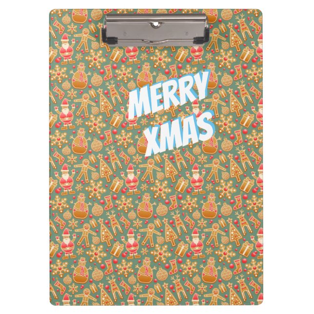Pranchetas Símbolos de Natal Felizes (Frente)