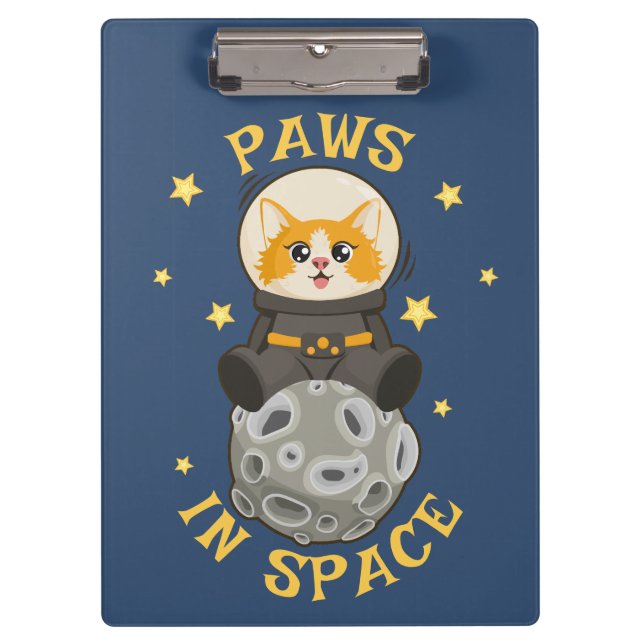 Pranchetas Simple Cat in space Astronaut Cosmic animal Moon (Frente)